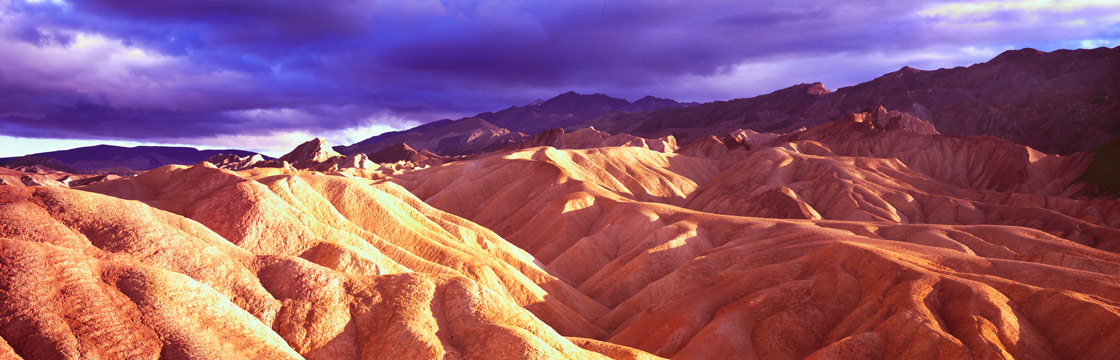 Fine Art Panoramic Landscape Photography View Toward 20 Mule Team Canyon, Death Valley